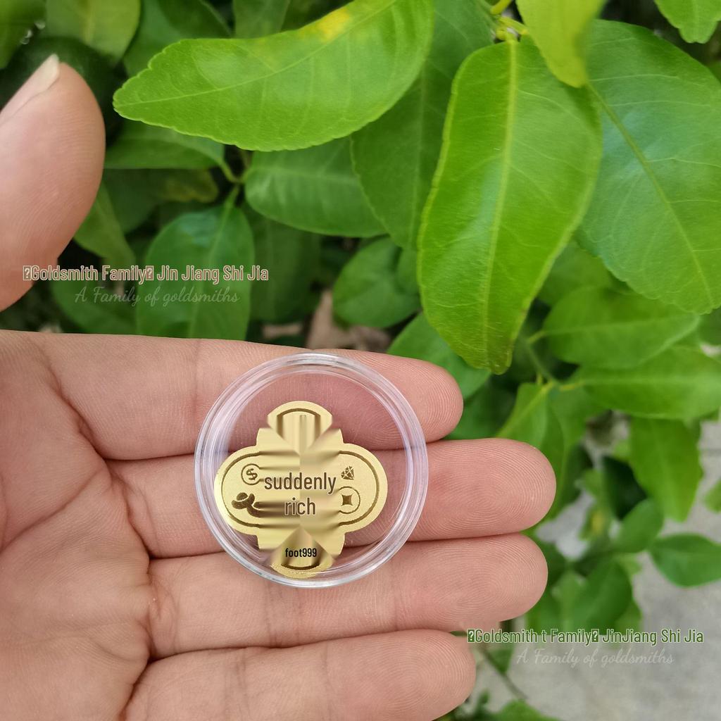 999 Guldfolie Mobilklistermärke - Inflödande Rikedom, Välståndsguden Födelsedagspresent