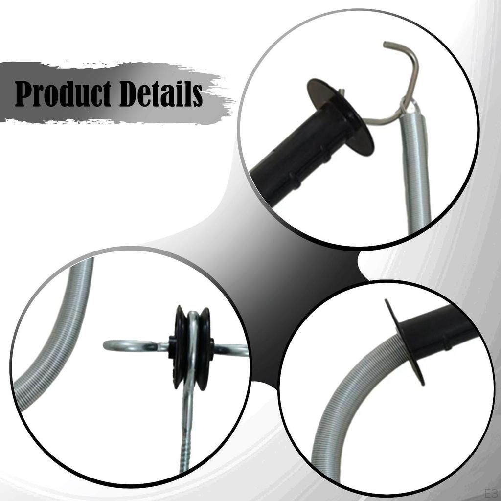 Zestaw Bramki do Ogrodzenia Elektrycznego Akcesoria do Systemu Ogrodzeń Metalowa Rączka ze Sprężyną Zamienna na Rancho