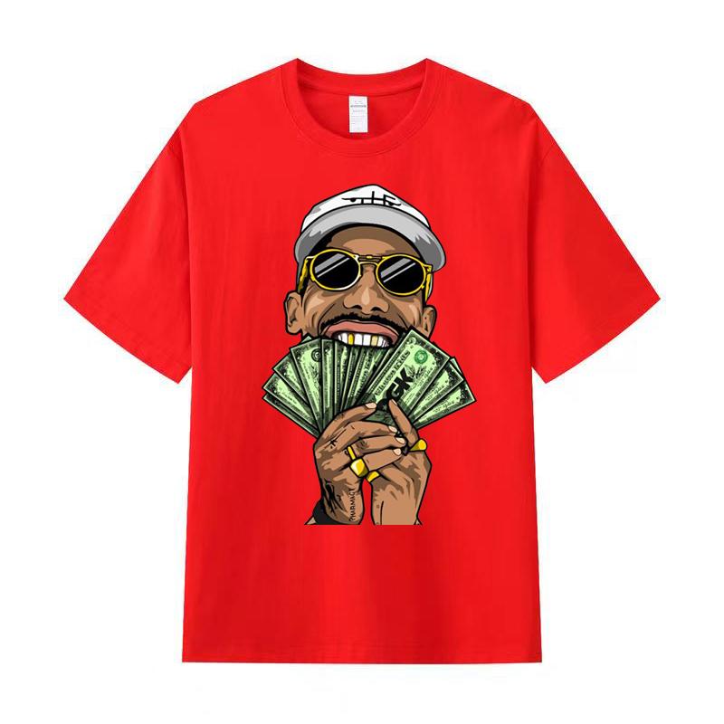 Letní Pánské tričko Vysoce kvalitní bavlna Tričko s krátkým rukávem potisk Dámské tričko Móda Sportovní košile Běžné Jogging Top