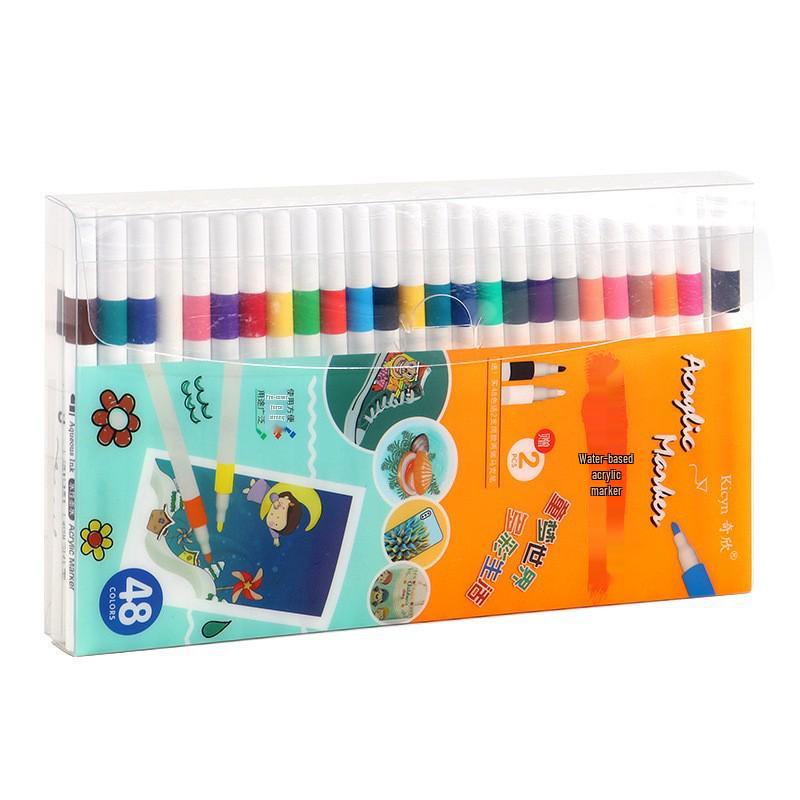 Quick-Dry Black Acrylic Marker: No-Bleed, Layerable, Soft Tip for Kids' Graffiti Art