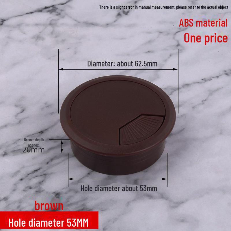 ABS Round Wire Desk Grommet Cover for Desktop Cable Management and Furniture Cabinet Hardware.