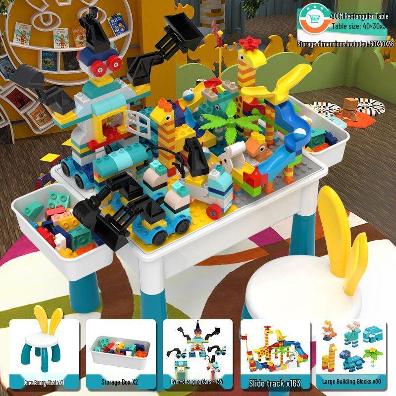 2026 New Model: Children's Educational Building Block Table, Multifunctional Puzzle Game for Ages 3-6