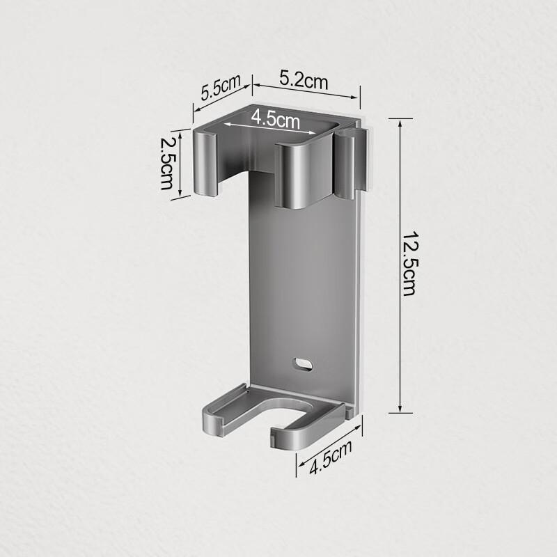 Xuanyong No-Drill Wall-Mounted Aluminum Bathroom Storage Rack & Curling Iron Holder