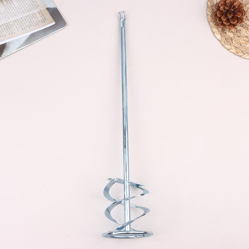 

1Pc 400X80Mm Mixing Paddle Rod Paint Cement Mud Mixer Electric Concrete Blender Bucket Mortar Stirrer For Diy Paint Dry Mix серебряный