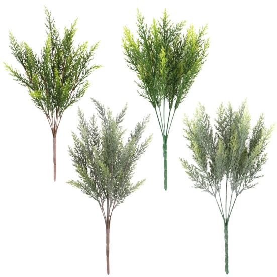 1 Branch??Artificial Plant?No Watering?Reusable?Plastic?Decorative Beautiful Faux Pine Needles?for Balcony?