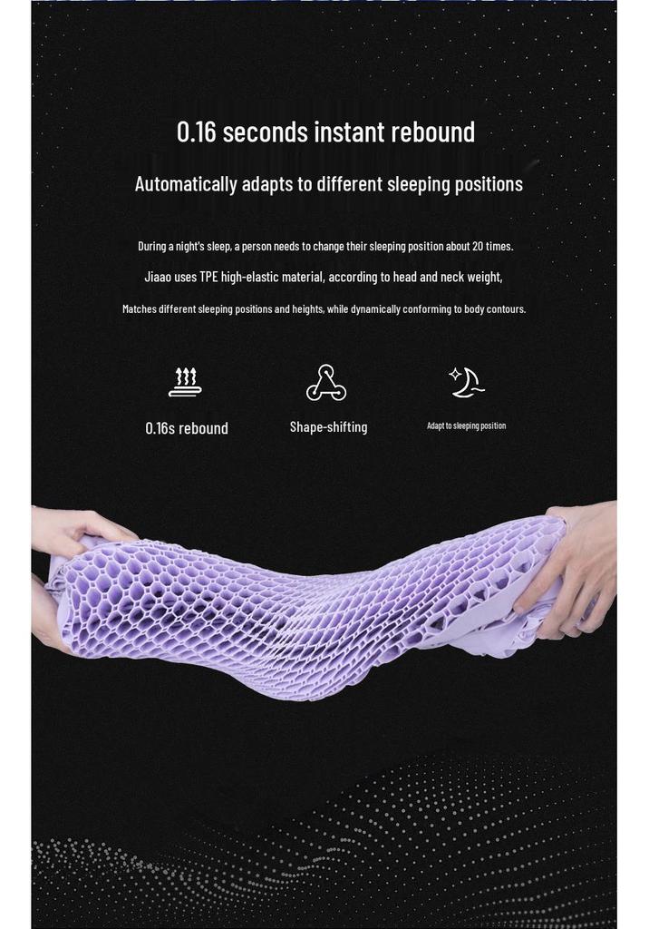 New Black Technology Honeycomb Pectin Neck Support Pillow - Breathable & Washable for Home & Dorm Use