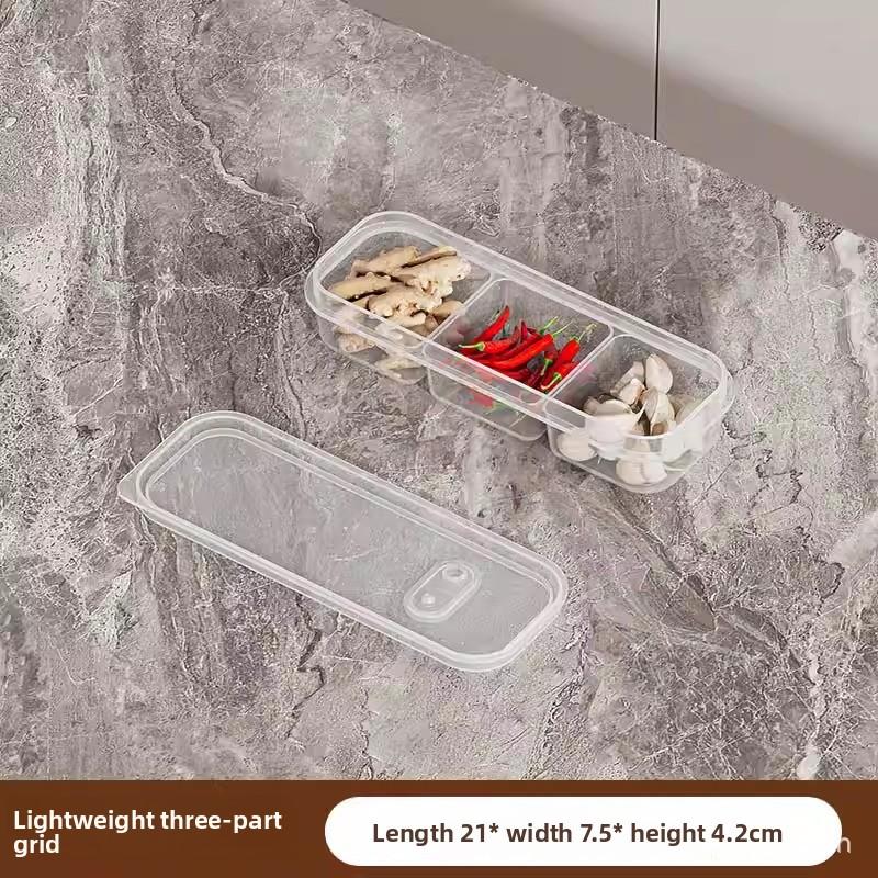 Refrigerator Storage Box - Narrow Slot Compartmentalized Fresh Food Box - Freezer Meat Box - Food Storage and Portioning Box - Vegetable Box