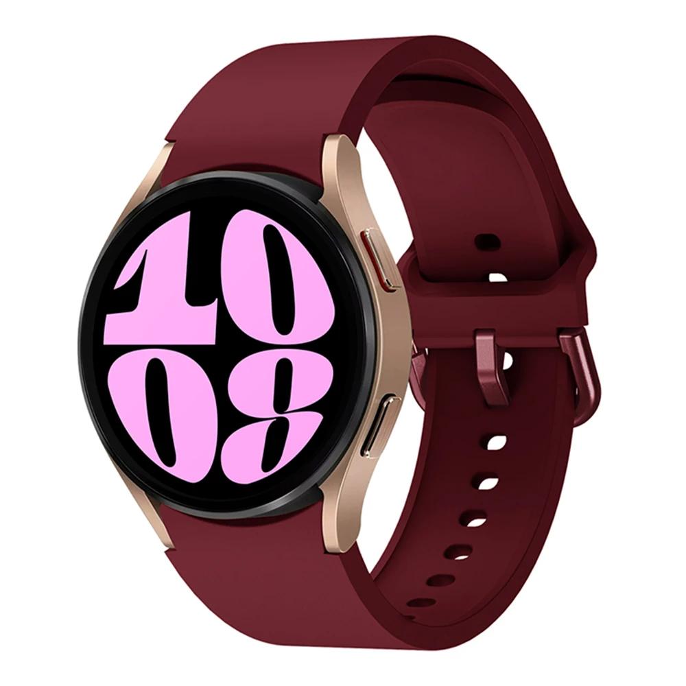Silicone No Gaps Strap For Samsung Galaxy Watch 7/6/5/4 44mm 40mm 5Pro 45mm Bracelet Band Galaxy 6 Classic 47mm 43mm 46mm Correa