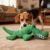 Pet Chew-Resistant Plush Interactive Toy with Sound, Dinosaur Shape, Crocodile, Suitable for Large, Medium, and Small Pets Like Cats and Dogs, Double