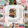 50PCS Diary Stickers for Reading Book Scrapbook DIY Notebook Journal Aesthetic School Stationery Supplies for Students