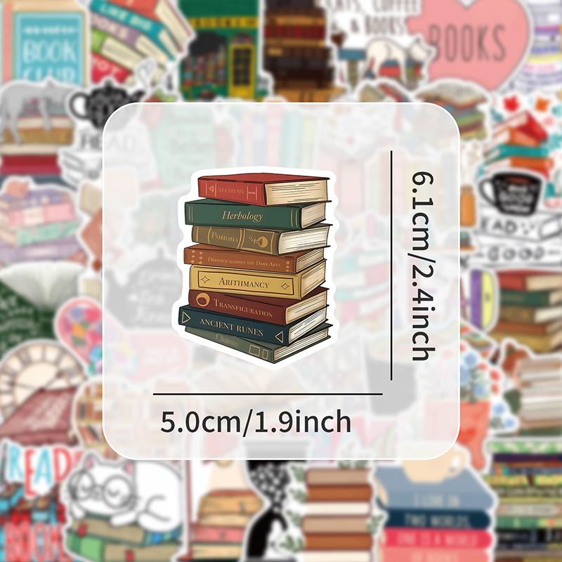 50PCS Diary Stickers for Reading Book Scrapbook DIY Notebook Journal Aesthetic School Stationery Supplies for Students