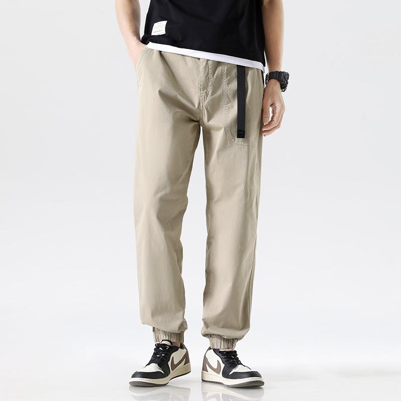 

Overalls men s high street retro trend versatile men s casual pants trendy men s pants advanced sense ruffian handsome 38 легкие хаки