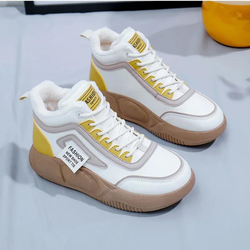 Fashion New In Sneakers Shoes for Woman With Laces Women's Sports Snow Boots Lace-up On Slip Protective High Quality Elegant and Fashion