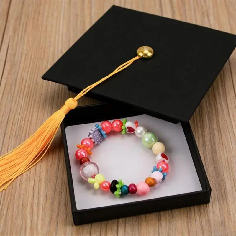 Doctoral Cap Style Gift Box with Tassel Perfect for Graduation Keepsake and Gift Giving