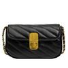 Chic Black Quilted Chain Crossbody Bag For Women Stylish Small Shoulder Purse