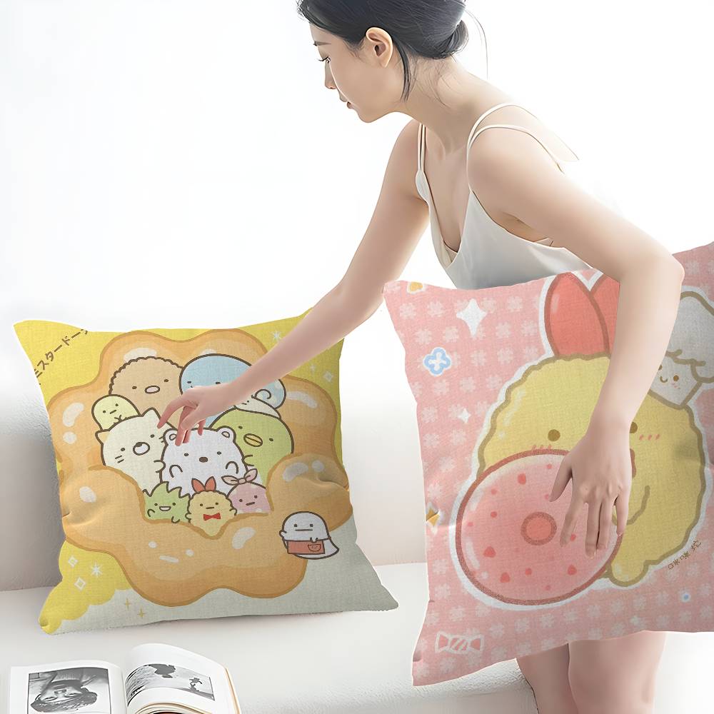 Japan S-Sumikkogurashi Cute Cushion Cover Pillow Cover Decor Pillowcase Printed Cushion Case for Couch