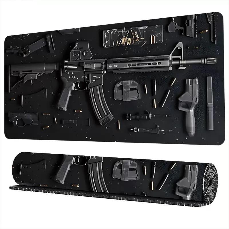 Custom Design Large Double Thickness Square Gun Mat Anti-Slip Gamer Mouse & Keyboard Pad Simple Comfortable Natural Rubber Stock