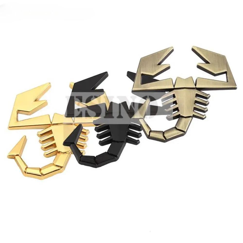 1Pc Car Styling 3D Scorpion Metal Chrome Zinc Alloy Adhesive Emblem Badge Sticker Decal for Abarth 500 600 124 125 595 Egea