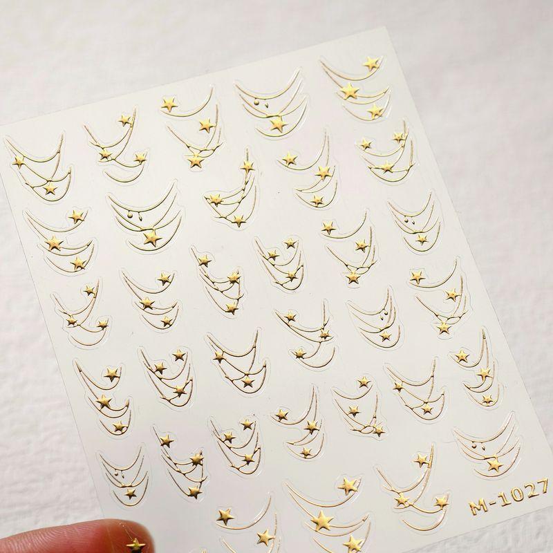 

Season Ribbon XINGX Bronzing and Silver Plating Nail Stickers Waterproof Nail Sticker Decorative Decals Ornament M1027 1028 M1027 (bronzing)