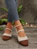 2026 Summer Plus Size Breathable Flyknit Mary Jane Flats - Women's Versatile Color Block Low-Cut Shoes.