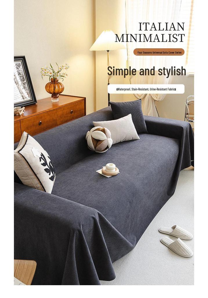 Waterproof, Non-slip Pet Sofa Cover - Urine-Proof, Dirt-Resistant, Anti-Scratch Blanket, Solid Color