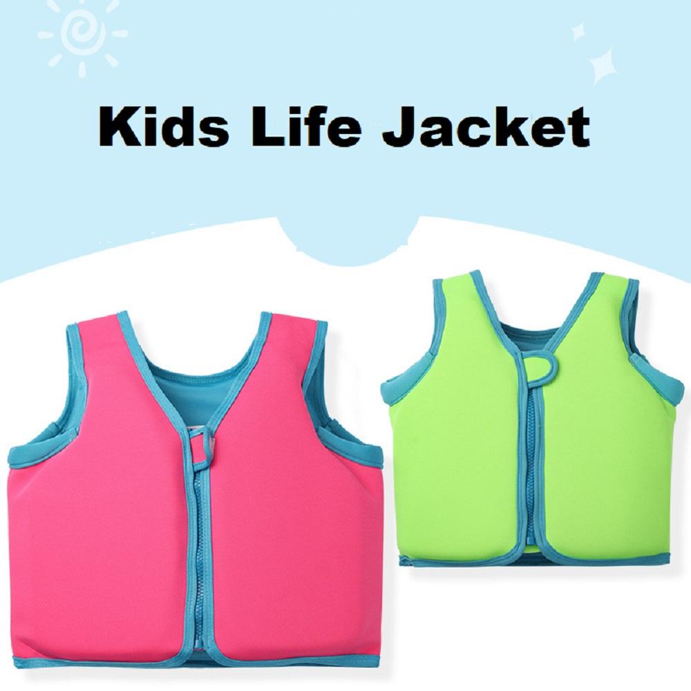 

Toddlers Learn Swimming Life Jackets Neoprene Children s Swim Vest Surfing Rafting Swimming Sailing Water Sports Life Jacket M зелений