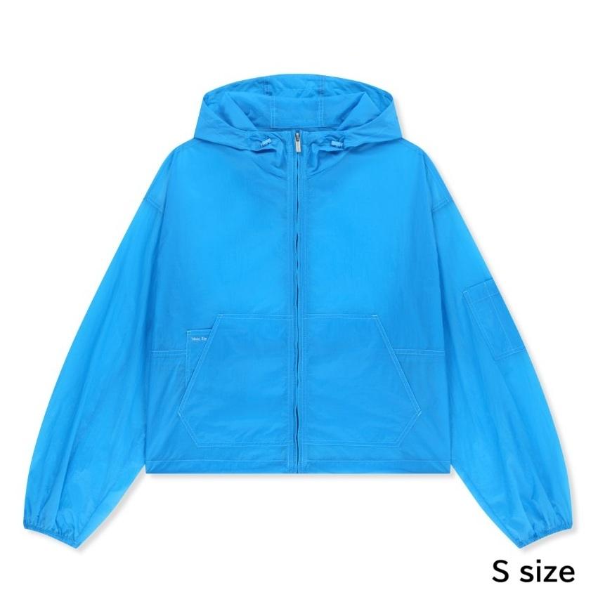 [Matin Kim] BACK LOGO HOODY WINDBREAKER - 3 Colors (Cream / Dark Brown / Blue)