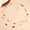Salircon Exquisite Boho Colorful Resin Choker Necklace Women Fashion Creative Long Necklace Daily Trend Matching Banquet Jewelry