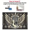 1 Piece of 8x6-foot Rock Guitar Wing Polyester Photography Background, Multi-purpose Decoration, Durable Polyester