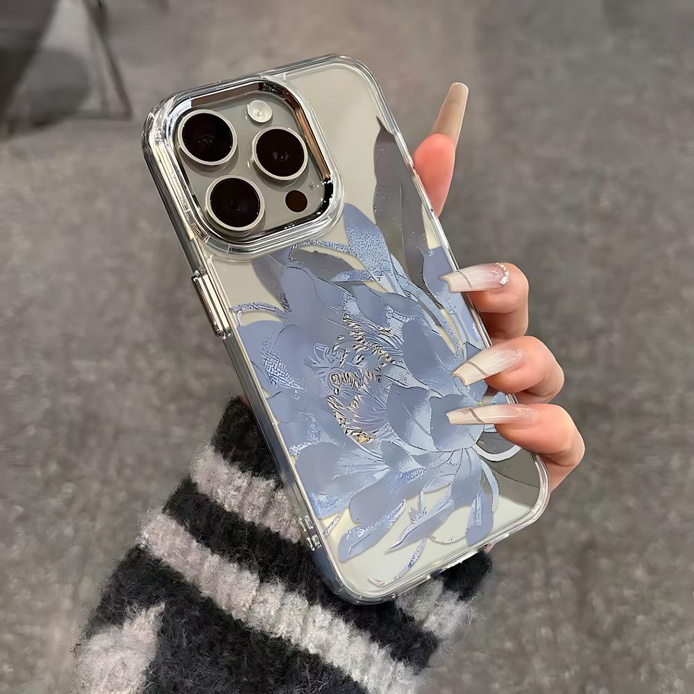 Blooming Water Ripple Phone Case For Iphone 17 15 Plus 14 Pro Max 16 12 11 13 17E 16E All-Match Slim Protective Cover Fundas