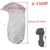 600D Boat Full Outboard Engine Cover Heavy Duty Grey Engine Motor Covers Protector For 6-225HP Waterproof