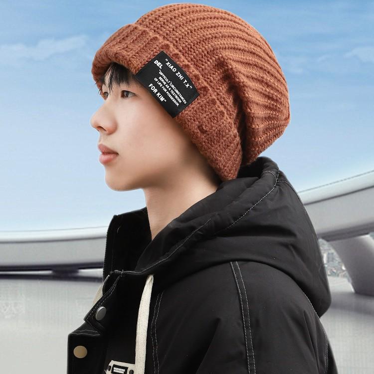 Herren Winter Wollmütze - Warm, Großer Umfang, Baumwollstrickmütze