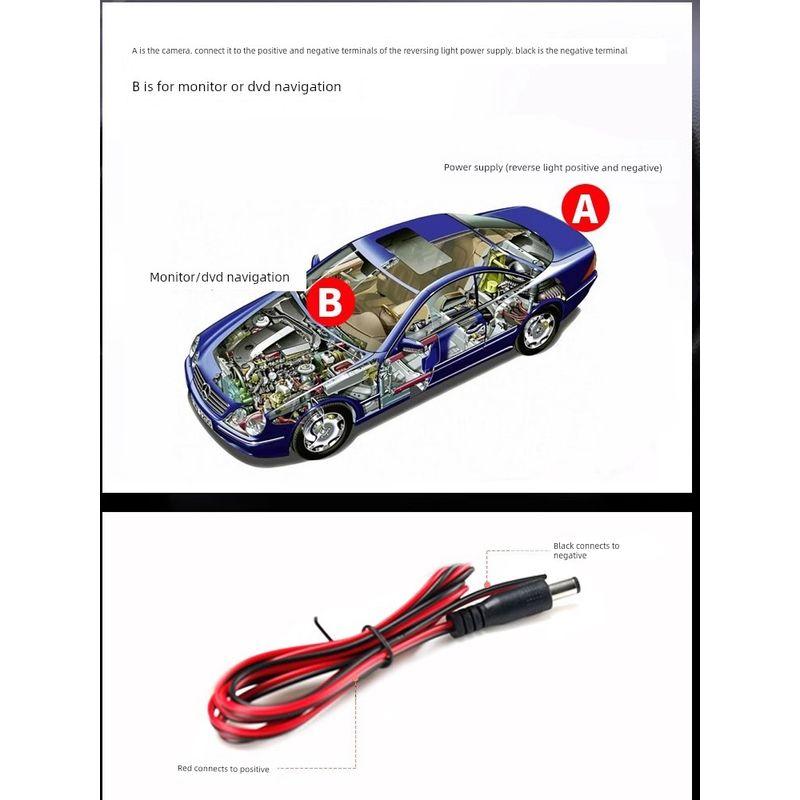 Original Image, Direct Image, Mirror Image, Dashcam Rear Camera Streaming Media 1080P Reversing Image, Four-Core, 4-Hole, 5-Hole