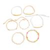 Bohemian Unregelmäßiges Perlen-Reiskorn-Armband-Set, Windfarbene Kristall-Elastikschmuck