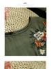Women's Retro Embroidered Cotton-Linen Short Sleeve Top