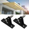 Quick Release Bimini Top Deck Hinge Black Nylon Mounting Base with Screws for Boat Awning and Shade Top Service Work