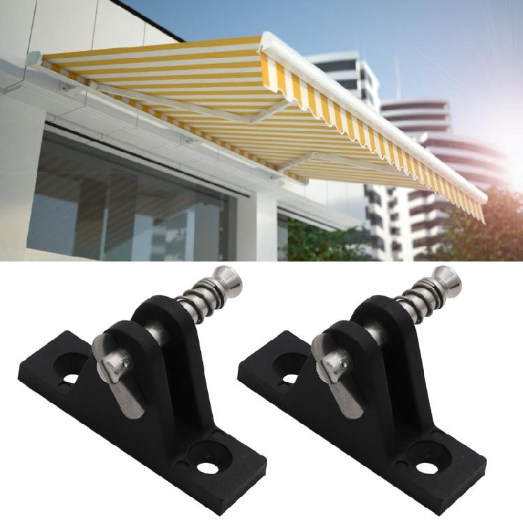 Quick Release Bimini Top Deck Hinge Black Nylon Mounting Base with Screws for Boat Awning and Shade Top Service Work