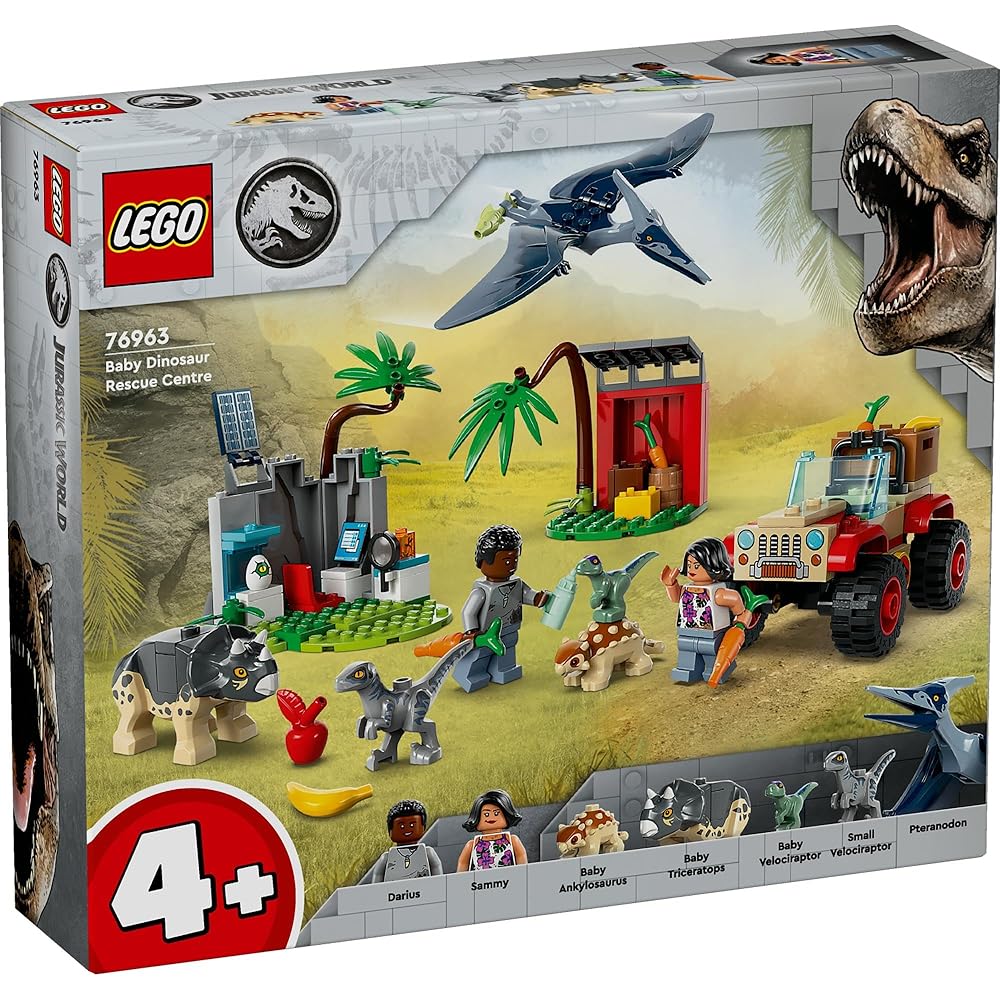 LEGO Jurassic World Baby Dinosaur Rescue Center Toy Building Blocks Educational Gift for Kids Ages 4-6