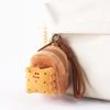 Food Series Plush Small Purse Hamburger Cartoon Keychain Bag Creative Capybara Storage Bag  Gifts