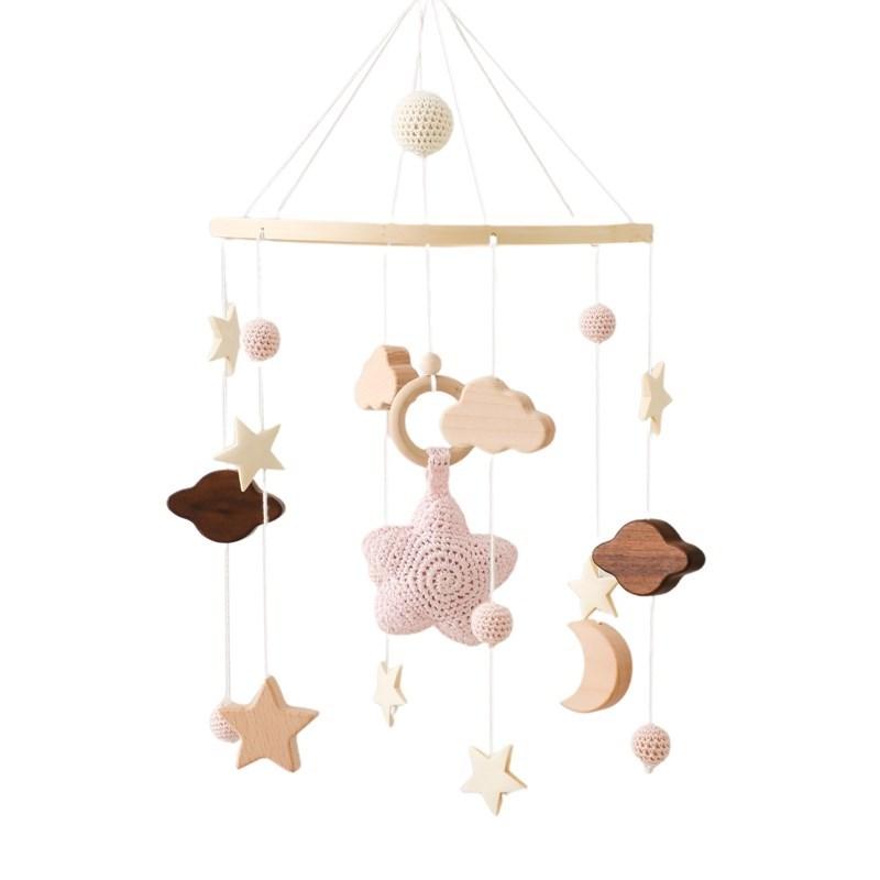 Baby Wolke Rasseln Krippe Mobiles Spielzeug 0-12 Monate Glocke Musical Box Neugeborenen Bett Glocke Kleinkind Rasseln Karussell Für Musical spielzeug Geschenk