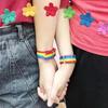 1pcs Fashion Rainbow Leather Woven Bracelet For Lesbians Gays Bisexuals Adjustable LGBT Charm Bracelet Pride Friendship Jewelry Gifts