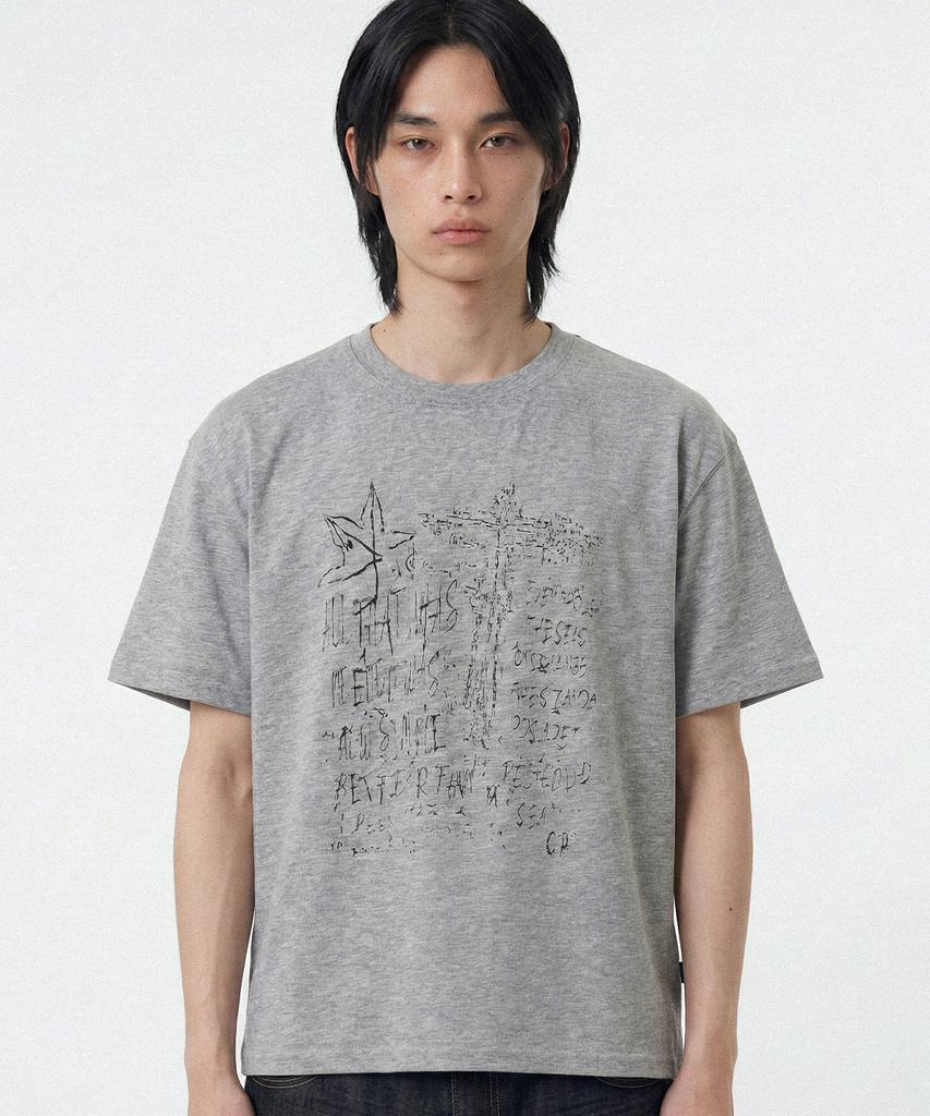 Odeupeol Maple Leaf Crop T-Shirt(Gray)
