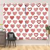 Valentijnsdag Hartjespatroon Gordijnen Romantische Liefde Print Gordijn Slaapkamer Woonkamer Huisraam Gordijnen Met Verduistering Polyester Perfect Voor