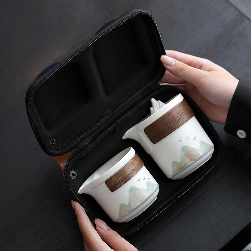 Zhuijia Zen Black Coarse Pottery Travel Tea Set