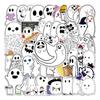 50 Cartoon Ghost Stickers for Halloween - DIY Decorations for Water Bottles, Skateboards, and Luggage