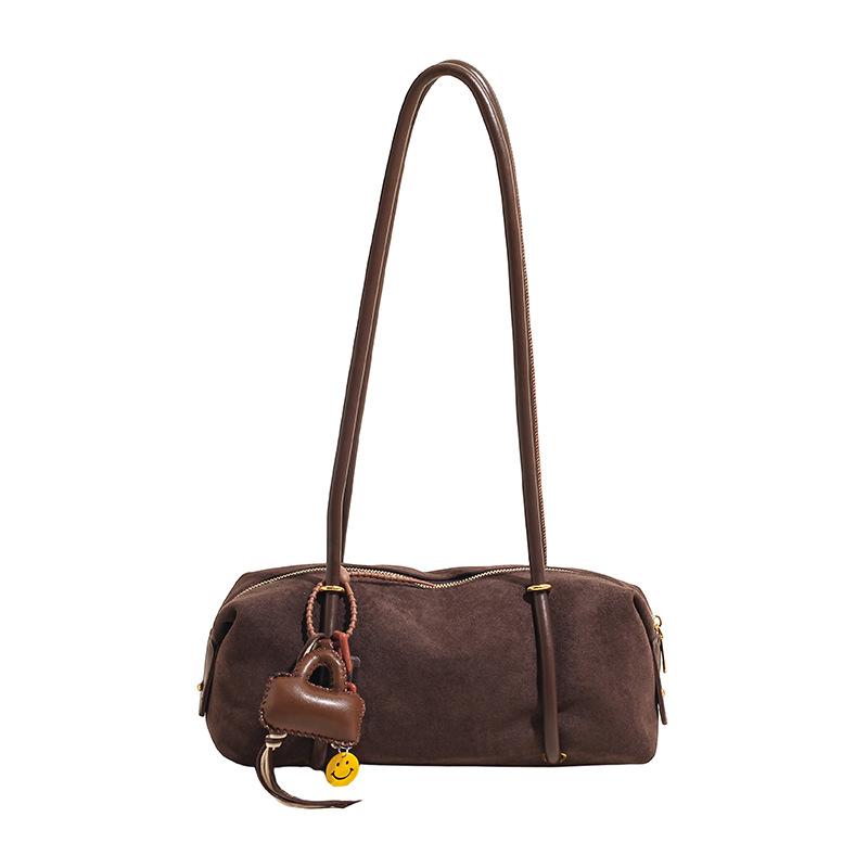 Retro Niche Suede Pillow Bag Women's New Commuter Shoulder Bag Versatile Texture Underarm Bag
