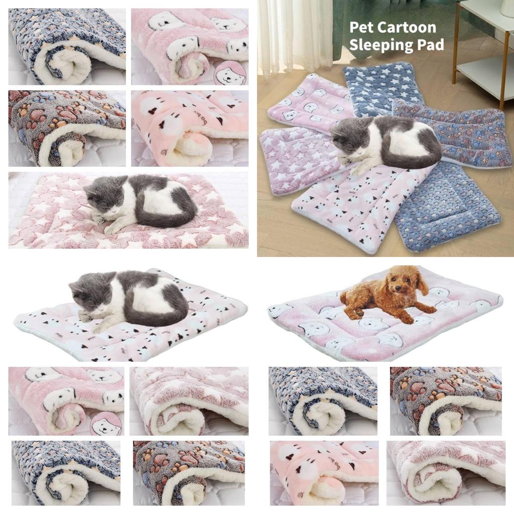 Factory Direct Sale Thickened Pet Mat For Autumn And Winter Cute Cartoon Style Anti-slip Blanket Wholesale Blue Starry Characters)