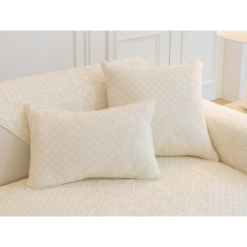 Cotton Sofa Cushion for All Seasons, Simple Modern Non-slip Sofa Cushion Fabric Art Pure Cotton Sofa Cover Cover Cloth