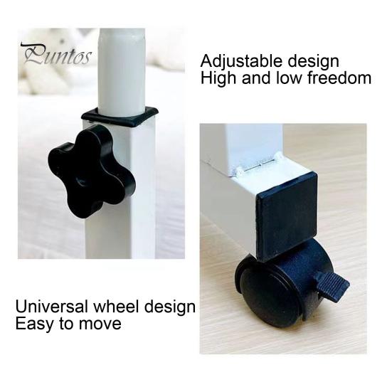Height Adjustable Bedside Table with Wheels Portable Overbed TV Tray Table Movable Hospital Home Couch Side Standing Laptop Computer Desk