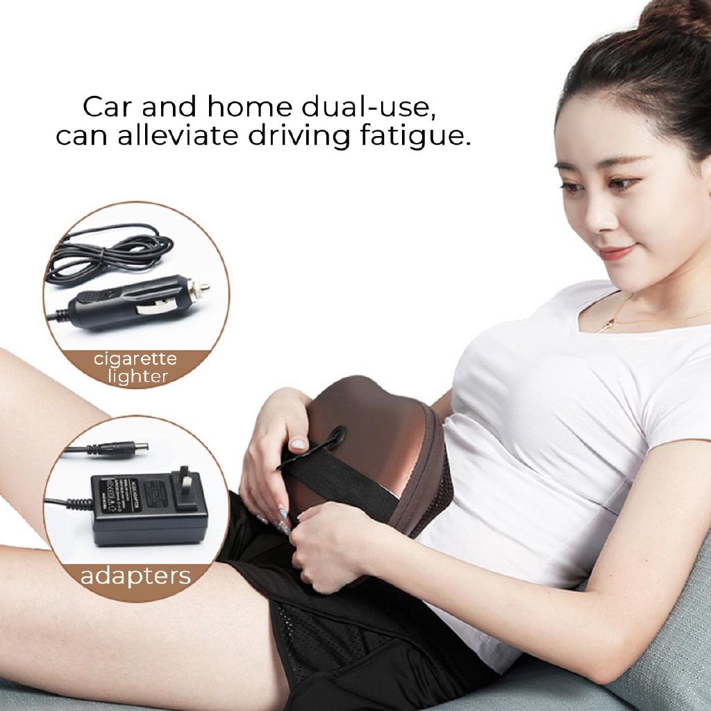 Relaxation Massage Pillow Vibrator 25W Electric Shoulder Back Heating Kneading Infrared Therapy for Car Home Shiatsu Neck